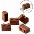 thumbnail image 4 of 360 Pieces 1x2 Masonry Profile Bricks Building Blocks for Wall Parts and Pieces Diverse Bulk Toy Set Compatible with Major Brands (Reddish Brown), 4 of 6
