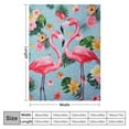 thumbnail image 4 of Chilfamy Pink Flamingo Kids Throw Blanket,Palm Leaves Flowers Rustic Bed Blanket for Boys Girls Adults,Tropical Plants Animals Dots Blanket,Blue Dreamy Fuzzy Blanket 40x50in, 4 of 6