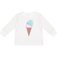 thumbnail image 3 of Inktastic Valentine's Day Ice Cream Cone Boys or Girls Long Sleeve Toddler T-Shirt, 3 of 5