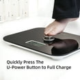 thumbnail image 4 of Digital Bathroom Scale with Tape, Battery-Free Tech, Highly Accurate Body Weighing Scale, Press-on and Auto-Off, Easy-to-Read LCD Display, Wide Platform with Precision sensors, 397lbs Black, 4 of 7