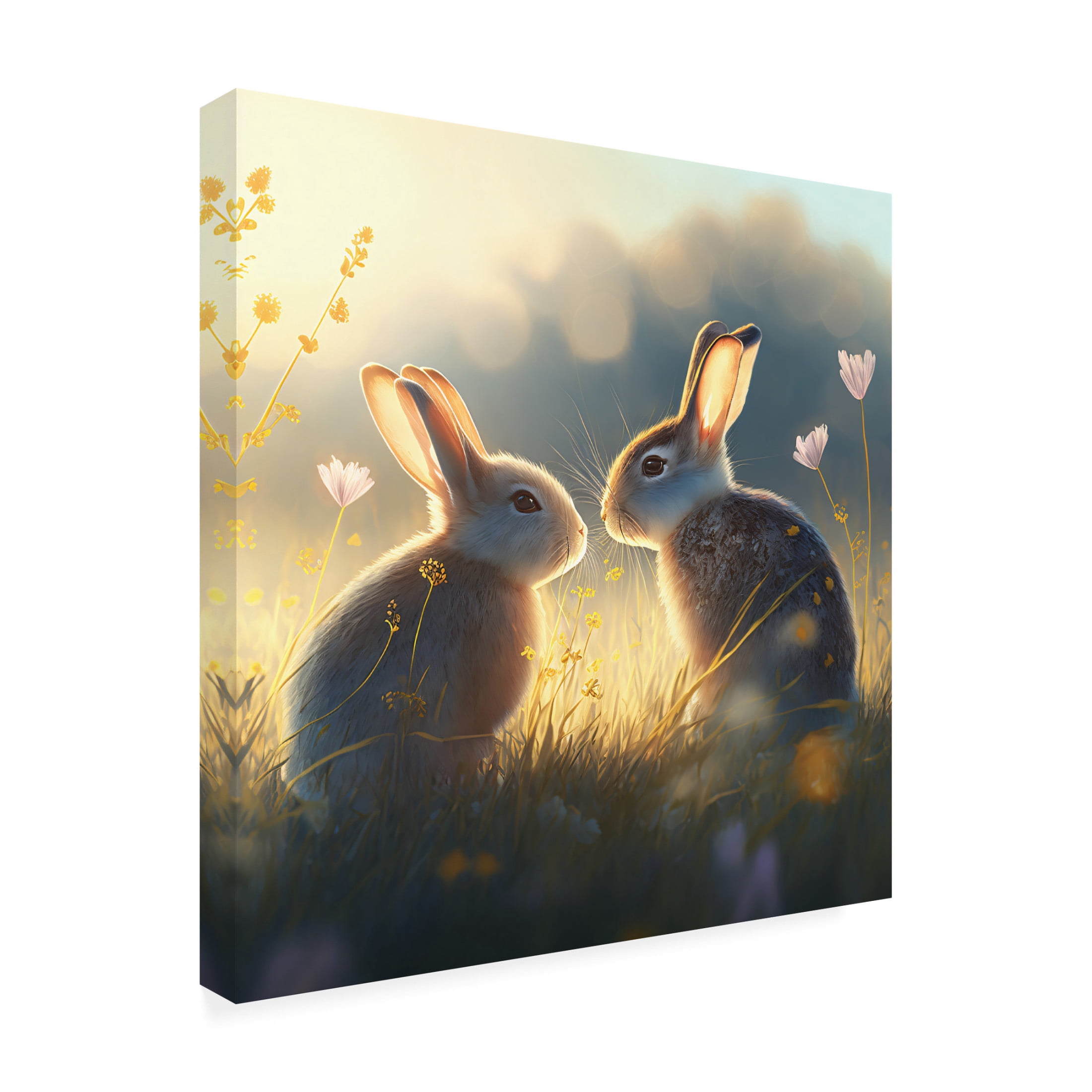Canvas Wall Art - Ray Heere 'Woodland Animals 30' Wall Art for Living Room, Bedroom, or Office Décor by Trademark Fine Art - 35 x 35 Inches