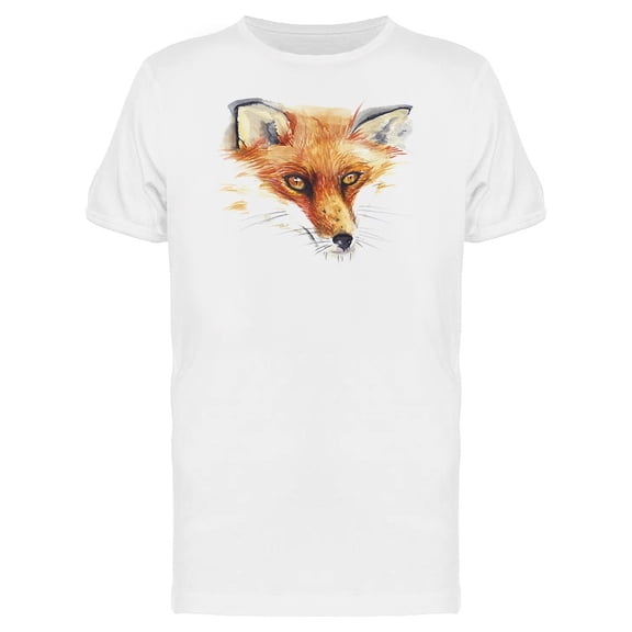Cool Orange Fox Head Sketch Tee Men's -Image by Shutterstock