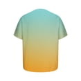 thumbnail image 5 of IYTR Mens Beach Shirts Summer Fashion Gradient Color Short Sleeve T Shirts Casual Pullover V Neck Tee Shirts Loose Sports Fitness Shirts Multicolor L, 5 of 5