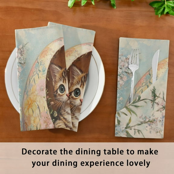 Satin Native Fab Cotton Dinner Napkin Easter Egg Cuddle Reusable