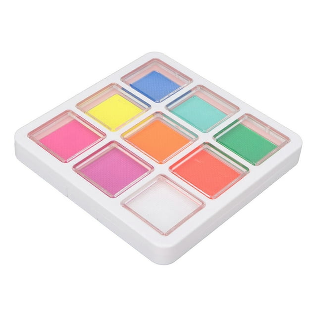 9 Colors Face Body Paint Palettes 27g Food Grade Materials Bright Colors Quick Drying Face Body Paint Oil Palettes