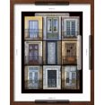 thumbnail image 5 of Art.com A poster featuring nine different doors of interest shot through Portugal. Photographic Print by Mallorie Ostrowitz, Brown Frame Wall Art, 17" x 21", 5 of 5