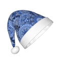 thumbnail image 2 of Fuzoiu Blue Mandala Harmony Print Santa Hat Christmas Hat for kids,Santa Hats with Pompom, Unisex Xmas Holiday Hat for Christmas New Year Festive Party Supplies, 2 of 6