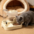 thumbnail image 5 of 2 in 1 Automatic Pet Feeder Water Dispenser,8.4x6.6x7.6inch Pet Food Bowl,Dog Food Dispenser with Non-Slip Mat for Small Medium Dog Puppy Cat Kitten(Yellow), 5 of 6