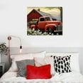 thumbnail image 5 of Fenyluxe  Farmhouse Old Truck Wall Art, Farmhouse Canvas Wall Art, Old Barn Pictures Wall Art, Country Vintage Pickup Truck Canvas Prints 20x16in, 5 of 6