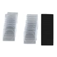 thumbnail image 4 of 20PCS Square Coin Capsules With Black Shims For Different Coin Sizes Transparent Adjustable Foam Liner Convenient For Storage, 4 of 11
