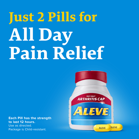 Aleve Soft Grip Arthritis Cap Pain Reliever/Fever Reducer Naproxen Sodium Caplets, 220 mg, 150 ct