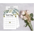 thumbnail image 4 of Inkdotpot Bridal Wedding Shower Bachelorette Party Bulk Blank Square Fill In Gift Ideas 50FloralBingoGameCards, 4 of 7