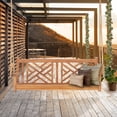 thumbnail image 3 of Teak Wood Chippendale Double Outdoor Patio Swing, 3 of 5