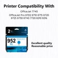 thumbnail image 7 of 952XL Ink Cartridge 2 Cyan Replacement for HP OfficeJet Pro 7740 8730 8740 8210 8216 Printer, 7 of 7