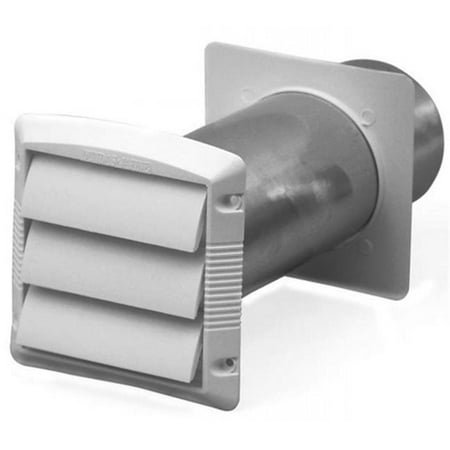 

4in. White Louvered Style Vent Hood