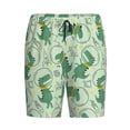 thumbnail image 4 of Fotbe Cute Dinosaurs in Space Pajama Shorts for Men, Men's Pajama Bottoms, Sleepwear,Short Pajama Pants-, 4 of 9