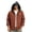 Orange, variant on Men's Hooded Plaid Jackets,Button Down Long Sleeve Shacket,with Check Pocket and Drawstring,Casual Outerwear Coat for Weekend Outing