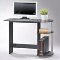 thumbnail image 5 of Computer Laptop Media Home Office Desk - Black Woodgrain Finish, 5 of 5