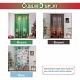 thumbnail image 2 of Kearding Panel transparente elegante de Navidad para paneles de decoración de dormitorio cortinas transparentes cortinas largas Kits de decoración para fiestas verde 132*160, 2 of 6