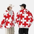 thumbnail image 5 of Logiee Red Cross 1 Print Men's Women Light Jacket Full Zip Sun Protection Hoodie Long Sleeve Sun Shirts for Men Hiking Fishing Zip Pockets-Large, 5 of 8