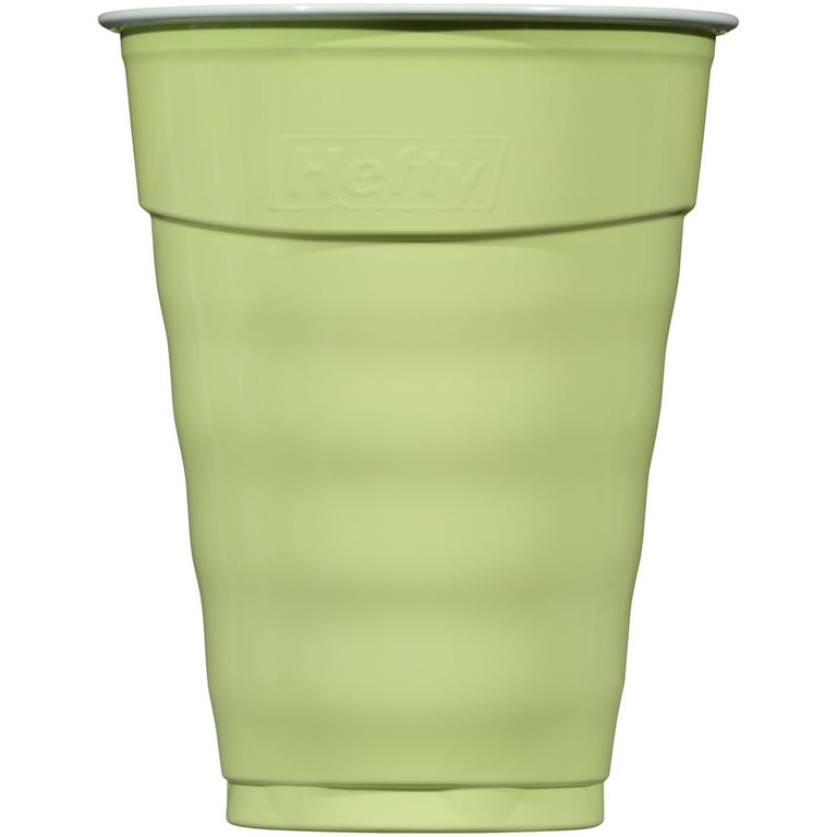 Hefty Mint Green Disposable Party On Plastic Cups, 18 oz, 50 Count