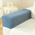 thumbnail image 4 of Sofa Armrest Covers 2 Pack | Elastic Polyester Fabric | Stain Resistant Protective Slipcovers Green, Blue, Gray, Red, 4 of 6