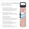 thumbnail image 5 of Simple Modern 40 Oz. Summit Water Bottle - Stainless Steel Liter Flask with 2 Lids - Wide Mouth Tumbler Double Wall Vacuum Insulated gold Leakproof -Rose Gold, 5 of 7
