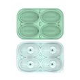 thumbnail image 2 of 2PC Baby Popsicle Molds Silicone Ice Cube Moulds Set Sphere Giant Ice Maker With Lid Easy To Release Large Football/Basketball/Rugby Ice Cube Trays For Whiskey Cocktails Baby Food Green, 2 of 9