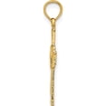 thumbnail image 2 of 14K Yellow Gold Polished And Engraved Cross Dove Charm (19.2 X 13) Made In United States k8368, 2 of 5