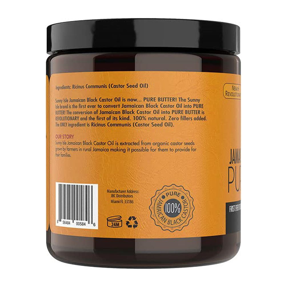 Sunny Isle Black Castor Oil Pure Butter Original - Natural - 8 oz