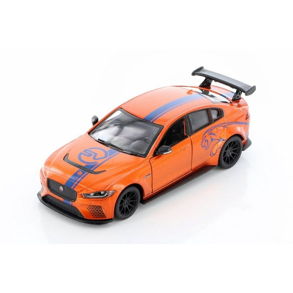 Jaguar Project 8 with Decals Hardtop, Orange - Kinsmart 5416DF - 1/38 scale Diecast Model Toy Car (Brand New but NO BOX)