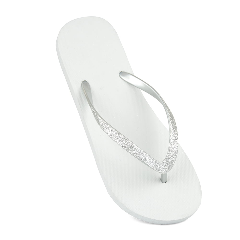 glitter strap flip flops
