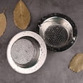 thumbnail image 2 of Farfi Kitchen Stainless Steel Sewer Sink Strainer Drain Waste Anti-clog Handled Filter (Round Edge,11.5cm), 2 of 13