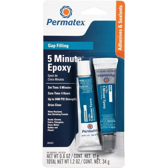 Adhesivo epóxico Permatex 84201, 34 g, curado en 5 minutos