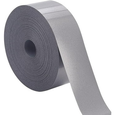 1" x27 Yards Black Iron on Reflective Tape TC Hot Melt High Visibility Tape for Clothes Worksuits Rain Coats Jackets DIY