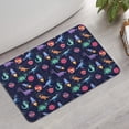 thumbnail image 2 of Colorful Dinosaurs Rockets Pattern Bathroom Rugs Mat,Non Slip Microfiber Bathroom Rug,Rubber Backing,Soft Bathroom Mats for Bathroom Floor,Tub and Shower,17x27in(43x68cm), 2 of 5