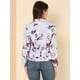 thumbnail image 5 of INSPIRE CHIC Chaqueta abierta de la chaqueta del traje de la cosecha del trabajo de la oficina del frente de las mujeres Morado-Floral L, 5 of 6