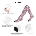 thumbnail image 5 of Lsque Birds Flowers Pattern Sport Compression Socks for Men & Women 15-20 mmHg Knee High Nurse Pregnant Running Medical and Travel Athletic, 5 of 6