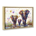 thumbnail image 4 of Stupell Industries Elephants & Celebration Balloons Animals & Insects Painting Gold Floater Framed Canvas Art Print Wall Art, 25 x 17, 4 of 10