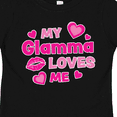 thumbnail image 4 of Inktastic Valentine's Day My Glamma Loves Me Hearts and Lips Boys or Girls Toddler T-Shirt, 4 of 5