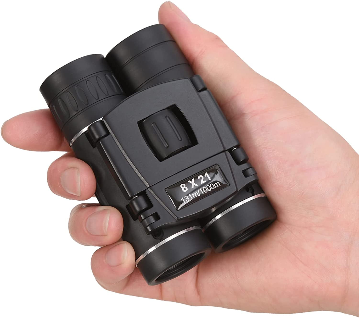 HandReed 8x21 Mini Compact Pocket Binoculars, Lightweight Foldable