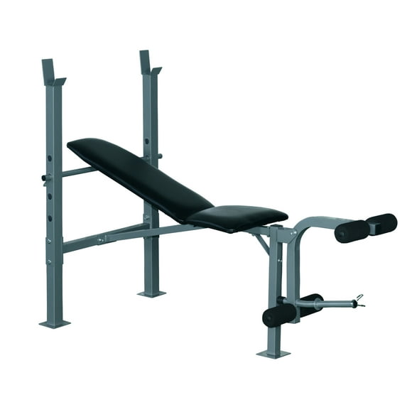 Soozier Incline Decline Weight Bench with Leg Extension and Barbell Rack, Adjustable Bench Press Weight Lifting Bench