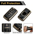thumbnail image 4 of Funda de Llave de Coche de Silicona TPU Negra y Dorada Única para Peugeot 107/ para Peugeot 206/ para Peugeot 207 - Funda de Control Remoto de 2 Botones, 4 of 6