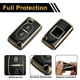 thumbnail image 4 of Funda de Llave de Coche de Silicona TPU Negra y Dorada Única para Peugeot 107/ para Peugeot 206/ para Peugeot 207 - Funda de Control Remoto de 2 Botones, 4 of 6