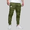 thumbnail image 2 of GHSOHS Casual Joggers Pants for Men Fleece Lined Sweatpants Workout Drawstring Cargo Pants Hiking Outdoor Jogging Trousers with Pocket, 2 of 5