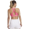 thumbnail image 2 of Sujetador deportivo Under Armour Crossback de impacto medio para mujer, Super Pink, 2 of 4