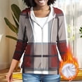 thumbnail image 1 of Heisall Womens Hoodies Spring Autumn Daily Wear Floral Print Raglan Sleeve Long Sleeve Fashion Casual Hooded with Pocket Zipper 2025 New Design Tops, 1 of 7