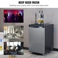 thumbnail image 2 of KFFKFF Refroidisseur de Bière à Double Robinet, Réfrigérateur de Baril à Température Réglable, Comprend Réservoir de CO2, Plateau d'Égouttement et Garde-Corps, Convient aux Barils 1/6, 1/4, 1/2, Noir, 2 of 9