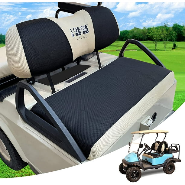 10L0L Golf Cart Seat Cover Set Fit Club Car Precedent & Yamaha Front / Rear Seat Cover Polyester