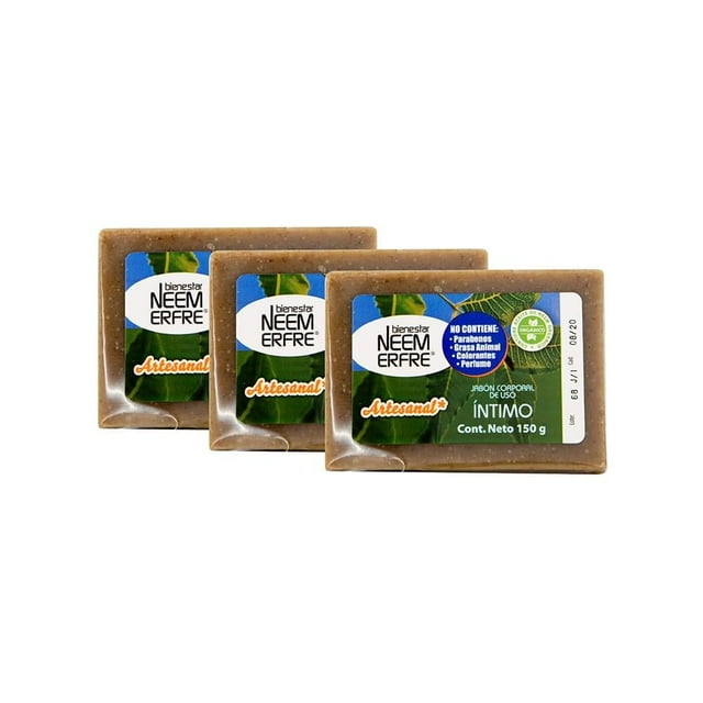 Pack de 3 Jabones íntimos o pieles muy sensibles Bienestar NEEM ERFRE 150 g c/u